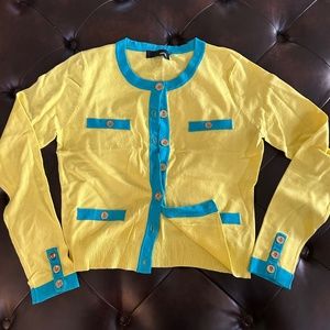 Yellow cardigan